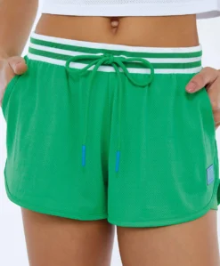 Shorts Nylon Dry Com Ribana E Regulagem Verde Classic