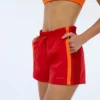 Shorts Techno Taslon Com Bolsos Vermelho Haute Red