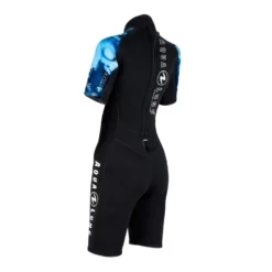 AQUALUNG HYDROFLEX 3mm Shorty Femme 2022 -Paradis Marin shorty hydroflex bleu femme2 18 01 21
