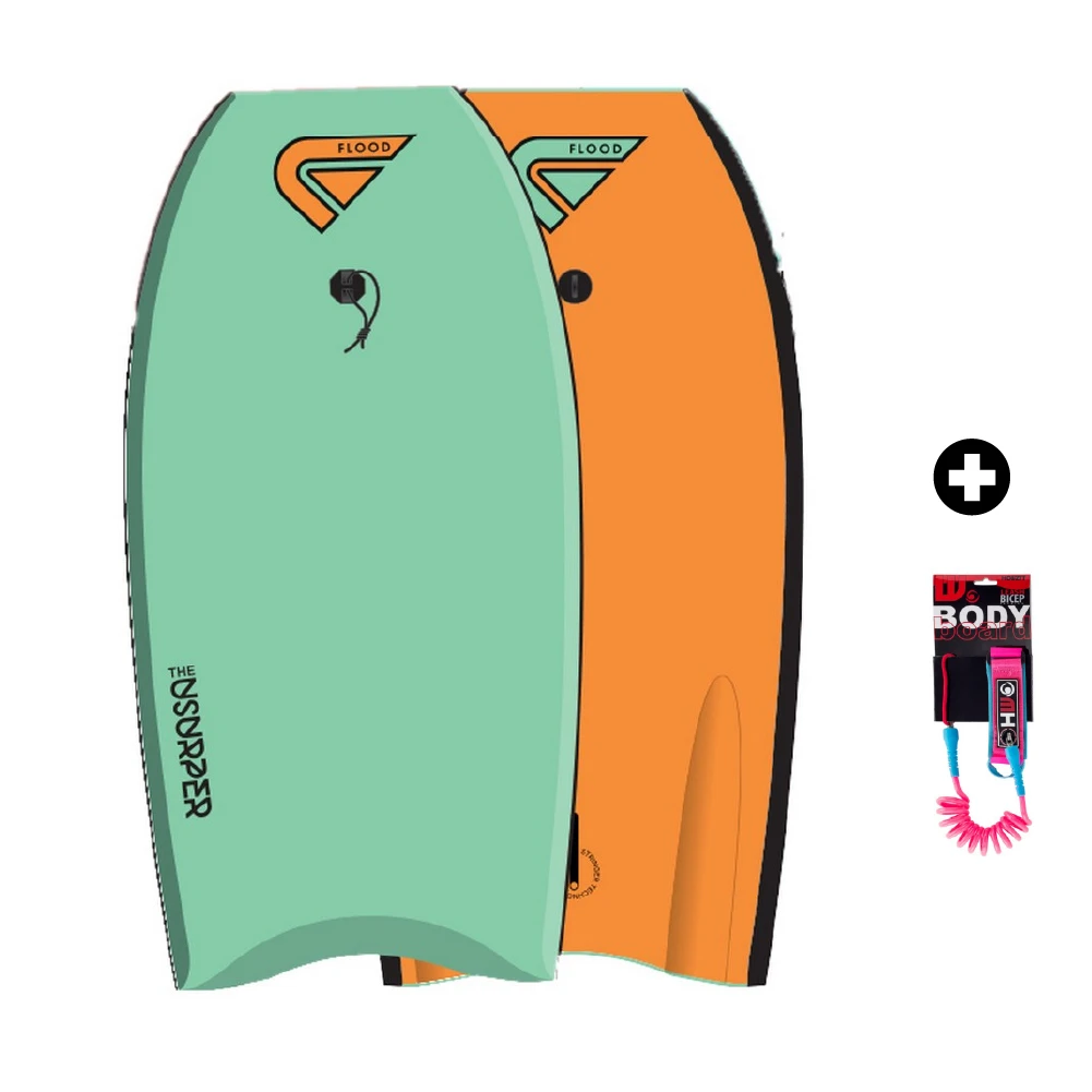 BODYBOARD FLOOD USURPER VERT/ORANGE 1 BODYBOARD FLOOD USURPER VERT/ORANGE